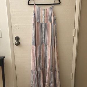 Multi Color Spaghetti Strap Maxi Dress